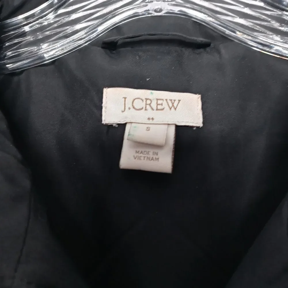 J. Crew black puffer vest jacket size small